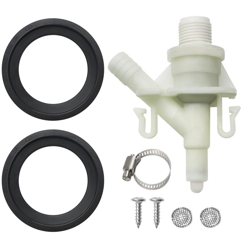 Blutoget Upgraded 385311641 RV Water Valve 2 Pack 385311658 Flush Ball Seal for Pedal Flush Valve Toilet by Blutoget RV Toilet Valve Fit for Sealand Dometic 300 310 311 320 321 RV Toilets Marine Toilet - Image 3