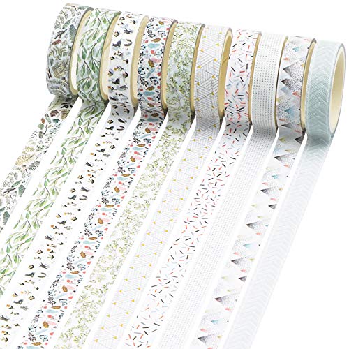 Knaid 40 Rolls of Slim Washi Tape Gift Box Set, Decorative Paper Tapes 10 mm Wide for Scrapbooking, DIY Arts and Crafts, Bullet Journal, Planner, Junk Journal, Notebooks (Pastel) - Image 2