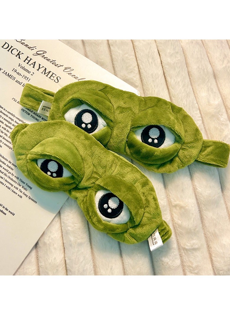 Generic Fashionable and humorous design adds some fun to the journey. Sad frog eye mask for sleeping, shading, male and female students, children, cute sleeping eye protection, funny eye mask, unisex, sad frog eye mask, lonely frog sleeping eye mask  - Image 2