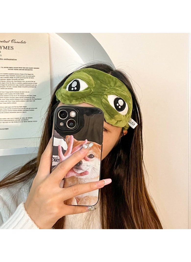 Generic Fashionable and humorous design adds some fun to the journey. Sad frog eye mask for sleeping, shading, male and female students, children, cute sleeping eye protection, funny eye mask, unisex, sad frog eye mask, lonely frog sleeping eye mask  - Image 3
