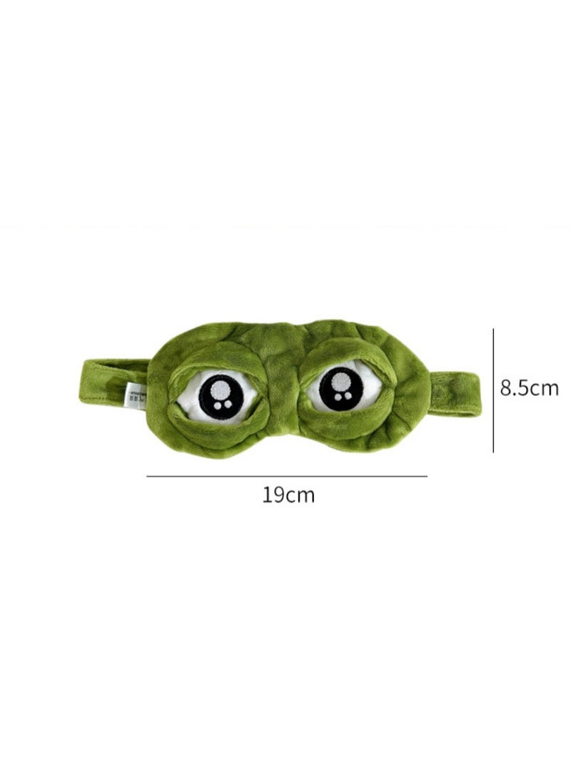 Generic Fashionable and humorous design adds some fun to the journey. Sad frog eye mask for sleeping, shading, male and female students, children, cute sleeping eye protection, funny eye mask, unisex, sad frog eye mask, lonely frog sleeping eye mask  - Image 5