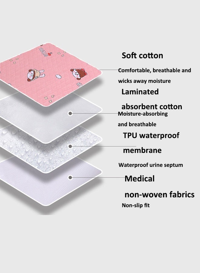 آيسيورا 80x120 سم وسادة سرير للماء للطفل مرتبة بول للأطفال وسادة بول قابلة للغسل مرتبة الدورة الشهرية للإناث مرتبة الدورة الشهرية المضادة للتسرب الجانبي وسادة سلس البول قابلة لإعادة الاستخدام للأطفال / البالغين / الحيوانات الأليفة - Image 3