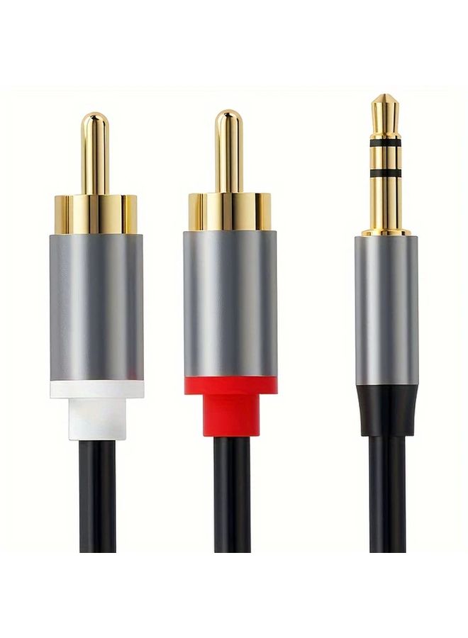 3 5mm Male to 2 RCA Audio Video Cable 1pc Durable Plastic Aux Extension Cord - Image 5