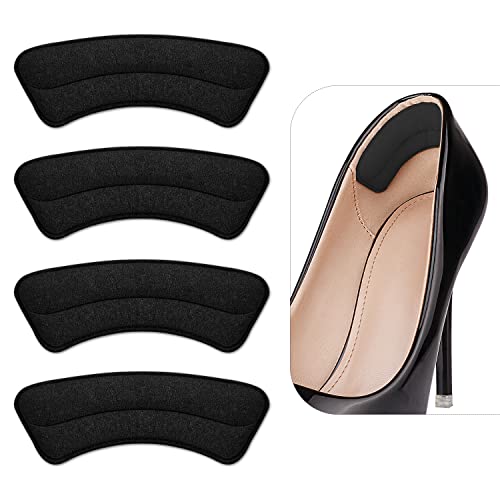 BIGIICO Heel Grips Liner Cushions Heel Pads Insert Prevent Too Big Slipping Blisters Filler for Loose Shoe Fit Black - Image 2