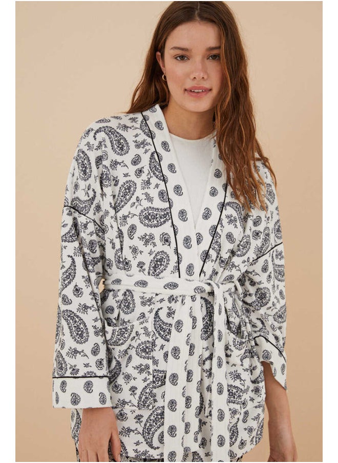 women'secret - Short boho velvet robe - Image 1