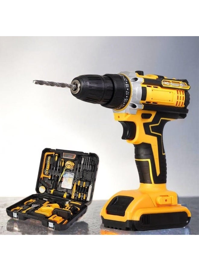 دينكس مجموعة مثقاب كهربائي لاسلكي | بطارية ليثيوم 21 فولت (1300 مللي أمبير)، سرعة متغيرة، محرك قوي 3C مع ملحقات أدوات | مثالي للاستخدام المنزلي وورش العمل وأعمال الـDIY - Image 2