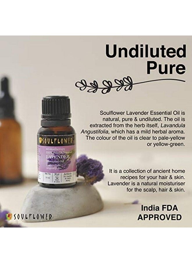 Soulflower - Essential Oil Lavender & Lemon For Moisturizing Skin Acne Healthy Hair Aromatherapy 100% Pure Natural & Undiluted Essential Oil Pack Of 2 - Image 1