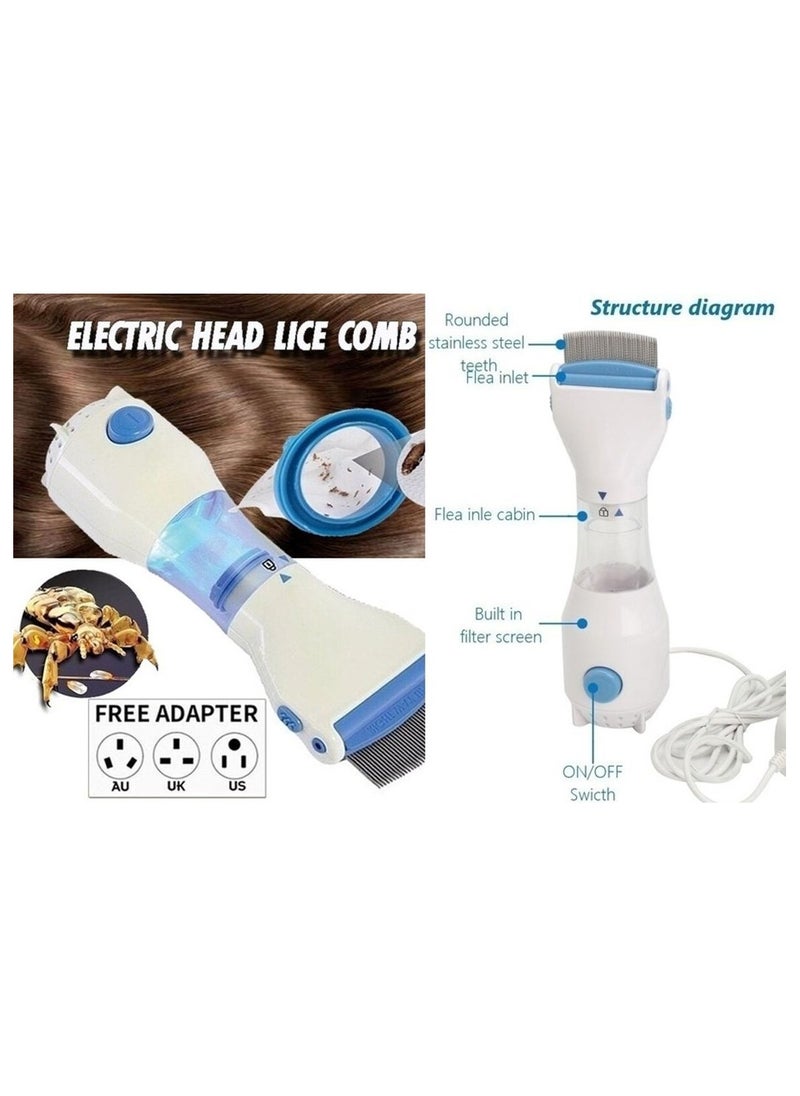 Generic - Electric Head Lice Vacuum Comb - Powerful Lice Removal Treatment , Effective Electric Comb for Head Lice and Nits, Hair Cleaner Tool for Kids and Adults - Image 1