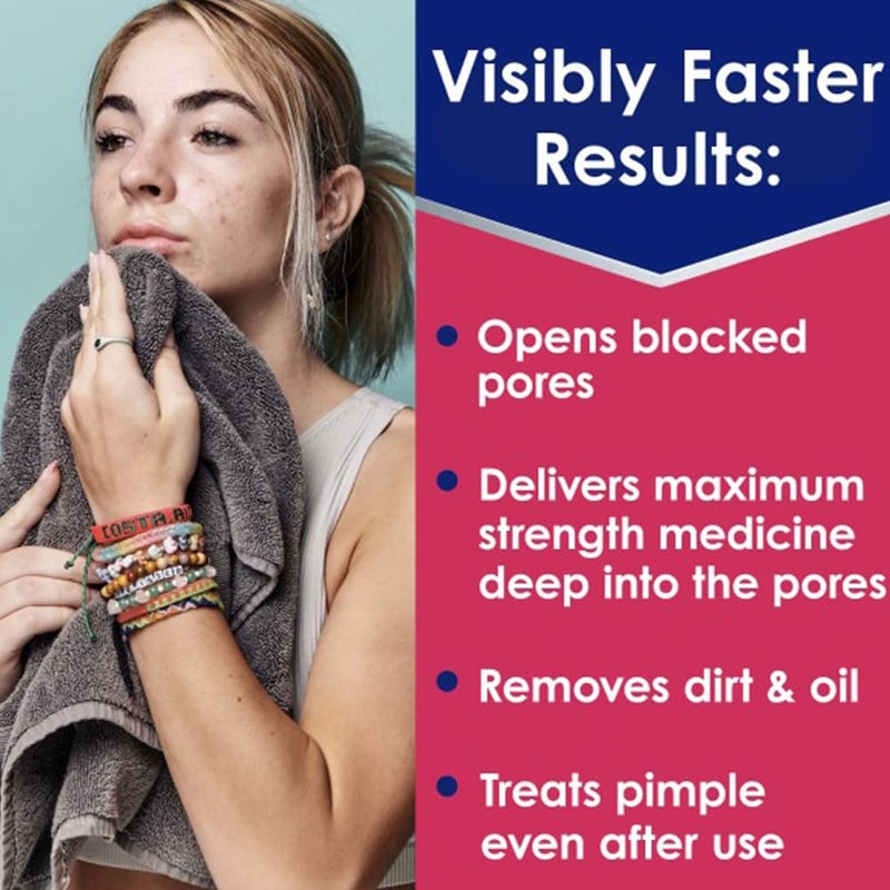 Clearasil Rapid Rescue Deep Treatment Acne Face Wash, Maximum Strength with 2% Salicylic Acid Acne Medication, Acne Facial Cleanser, 6.78 fl oz - Image 5