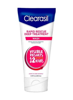 Clearasil Clearasil Rapid Rescue Deep Treatment Acne Face Wash, Maximum Strenght with 2% Salicylic Acid Acne Medication, Acne Facial Cleanser, 6.78 fl oz 