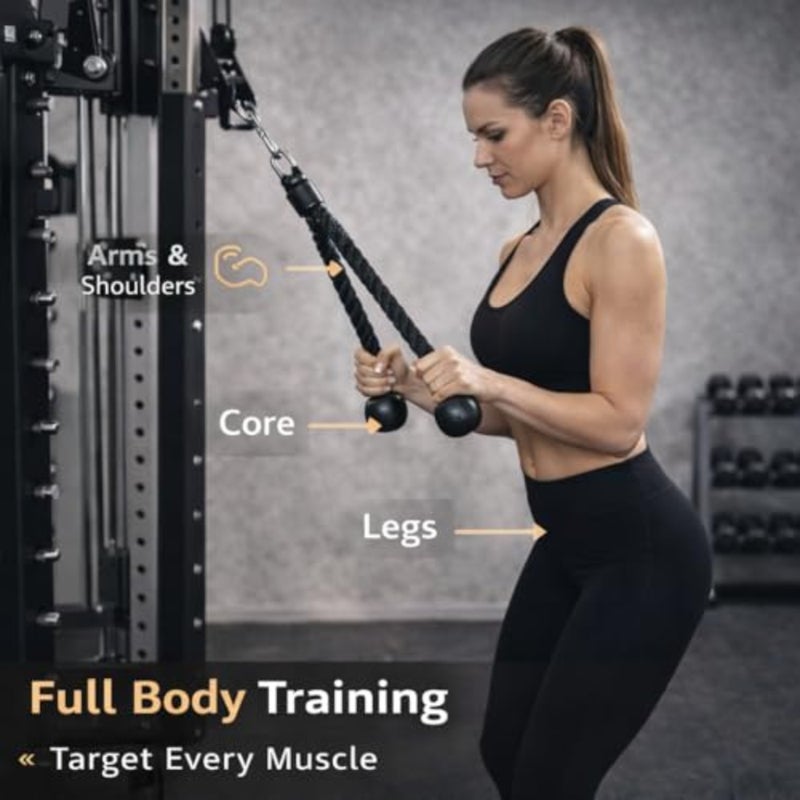 Monster F15 All-in-One Smith Functional Trainer, Heavy Duty Multi-Station Home Gym with Smith Machine, Cable Pulleys, Power Rack, Commercial Strength Training Equipment - Image 4