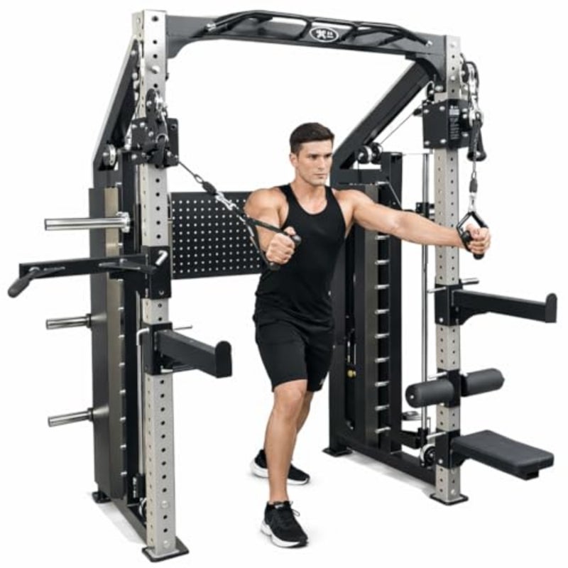 Monster F15 All-in-One Smith Functional Trainer, Heavy Duty Multi-Station Home Gym with Smith Machine, Cable Pulleys, Power Rack, Commercial Strength Training Equipment - Image 1