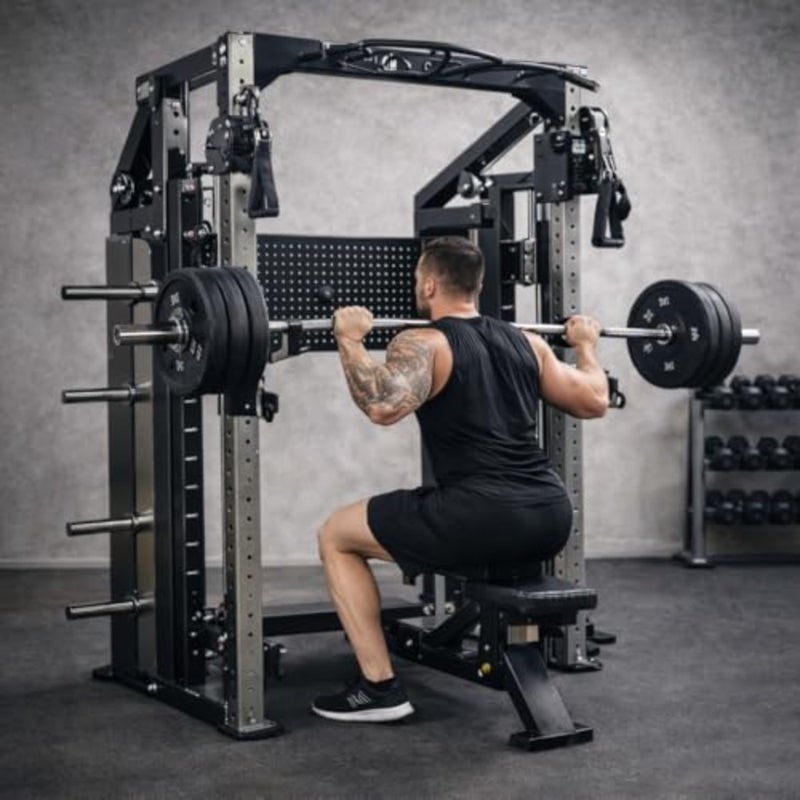 Monster F15 All-in-One Smith Functional Trainer, Heavy Duty Multi-Station Home Gym with Smith Machine, Cable Pulleys, Power Rack, Commercial Strength Training Equipment - Image 3