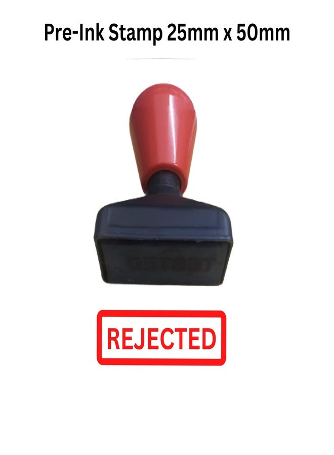 Monotech Enterprises Pre-Ink Stamp with Message Rejected (Red) - Image 1
