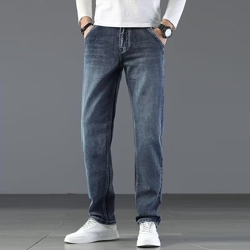 Unisex Classic Denim Jeans Loose Fit Daily Outdoor Wear - Image 4