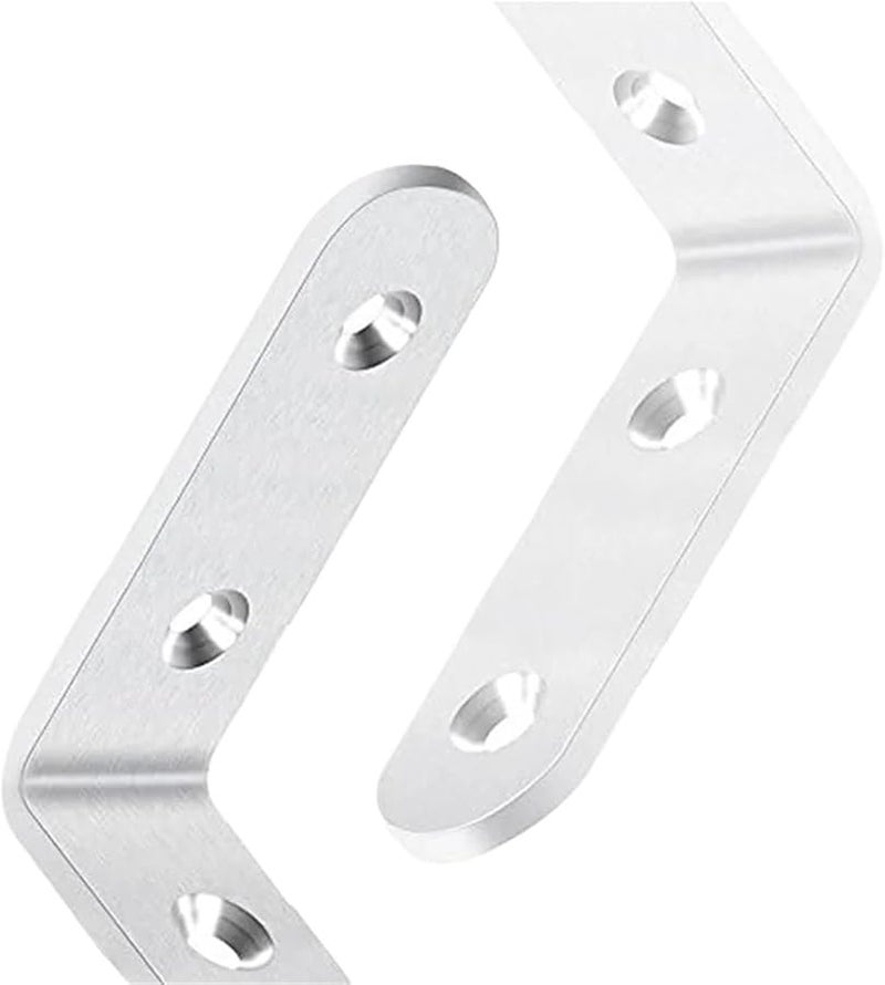 Heavy Duty L Shaped Corner Brackets 50 Pack with Screws for Wooden Furniture - Image 2