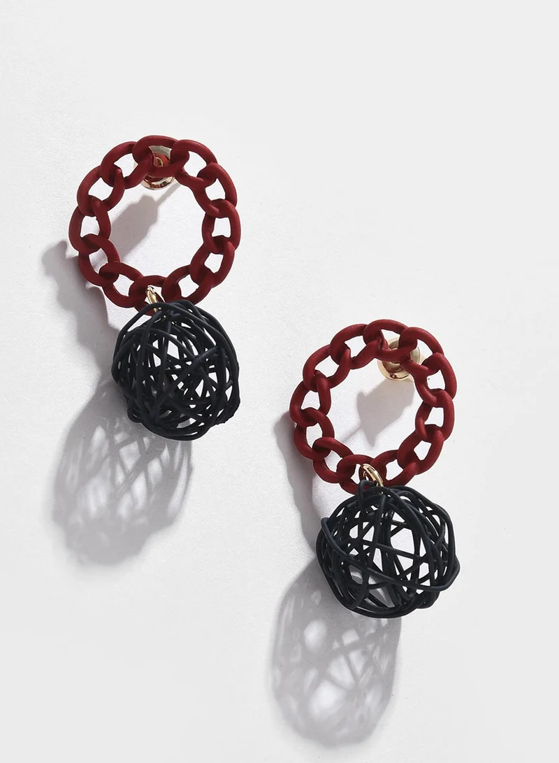 سوهي حلق أذن مرصع متعدد الألوان عصري