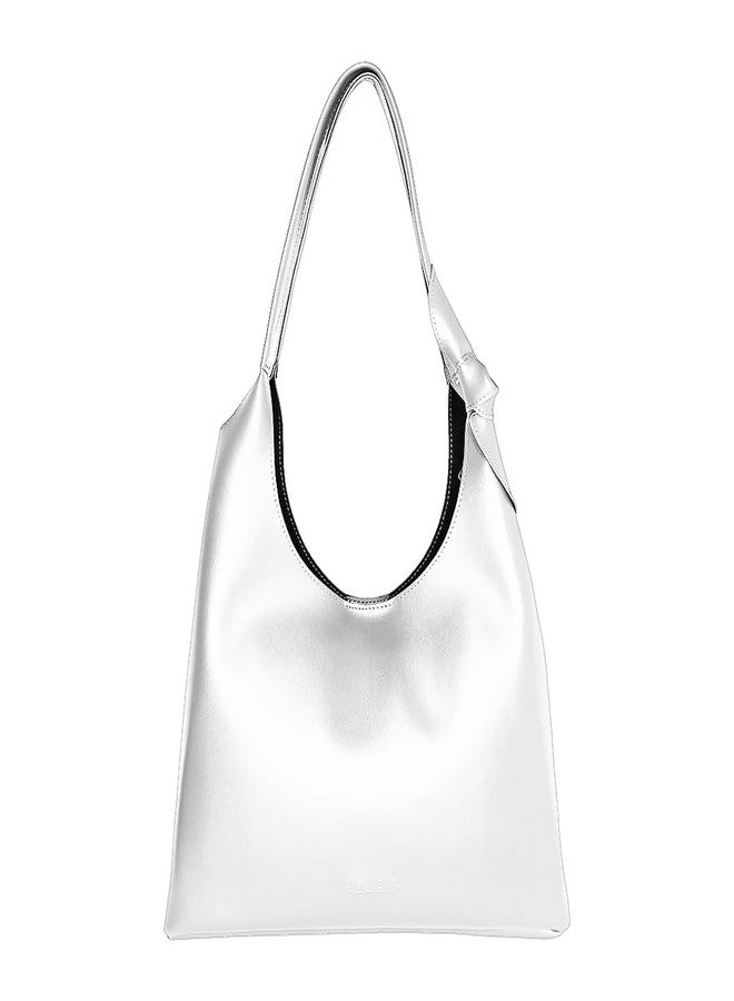 IMARS White Textured Hobo Bag for Women - Premium Vegan Leather Shoulder Handbag, Stylish Purse for Office, Party & Daily Use - Image 1