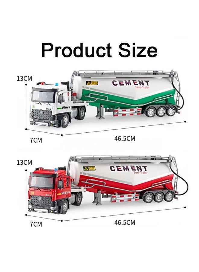 Magicwand شاحنة إسمنت مصنوعة من المعدن مقاس 1:18 مع أبواب قابلة للفتح وأضواء أمامية وخلفية تعمل【عبوة من 1】【أخضر】, للبالغين - Image 4