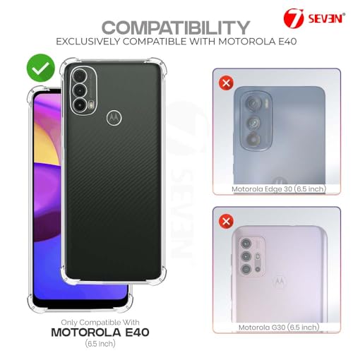 7-Seven 7SEVEN® Back Cover for Motorola E40 Transparent Mobile Back Case Shock Proof Design Camera Edges Protection Crystal Clear Phone Case Silicon Soft TPU and Flexible Bumper Phone Cover - Image 2