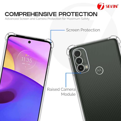 7-Seven 7SEVEN® Back Cover for Motorola E40 Transparent Mobile Back Case Shock Proof Design Camera Edges Protection Crystal Clear Phone Case Silicon Soft TPU and Flexible Bumper Phone Cover - Image 4