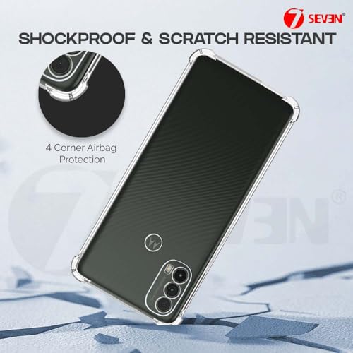 7-Seven 7SEVEN® Back Cover for Motorola E40 Transparent Mobile Back Case Shock Proof Design Camera Edges Protection Crystal Clear Phone Case Silicon Soft TPU and Flexible Bumper Phone Cover - Image 5