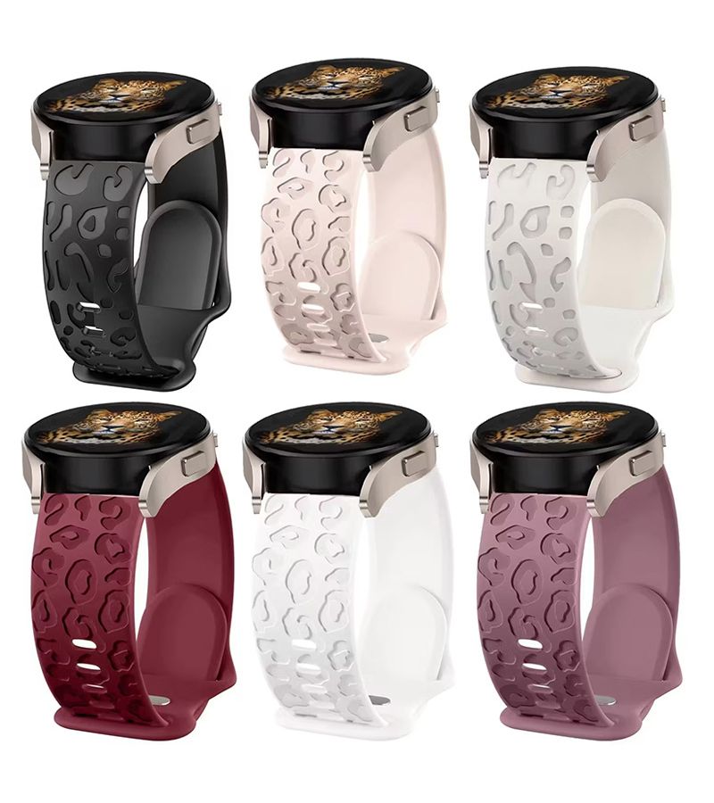22mm Leopard Print Watch Strap Compatible With Galaxy Quartz Replaced 15 Black - Image 4