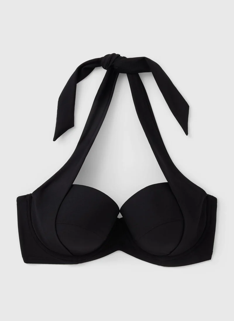 Matalan Black Shapewear Cupped Bikini Top