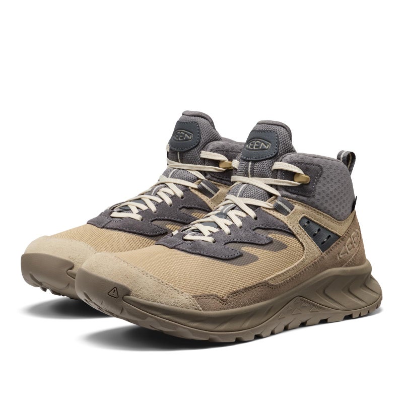 KEEN Men's Hightrail Mid Height Durable Lightweight Breathable Leather Waterproof Hiking Boots, Safari/Steel Grey, 11.5 - Image 5