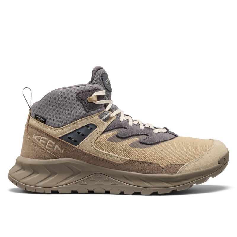 KEEN Men's Hightrail Mid Height Durable Lightweight Breathable Leather Waterproof Hiking Boots, Safari/Steel Grey, 11.5 - Image 3