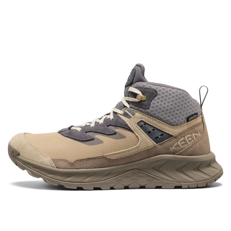 KEEN Men's Hightrail Mid Height Durable Lightweight Breathable Leather Waterproof Hiking Boots, Safari/Steel Grey, 11.5 - Image 4