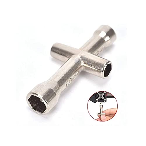 TESSERACT 3D Printer Cleaning Tool Kit | Maintenance Kit for 3D Printer Hotend | Nozzle Changing Tool Set (Quantity 1, Contains- MK8 MK10 Wrench + Mini Cross Socket + Nozzle Brush + 6mm 7mm L Spanner) - Image 4