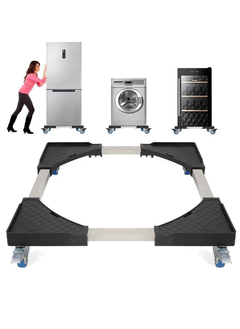 LIXES - Furniture Dolly Cart. Adjustable Washing Machine Stand Appliance Mini Fridge Stand. Furniture Moving Roller with 2 Locking Swivel Wheels. Universal Moving Wheel Cart for Dryer Refrigerator. - Image 1
