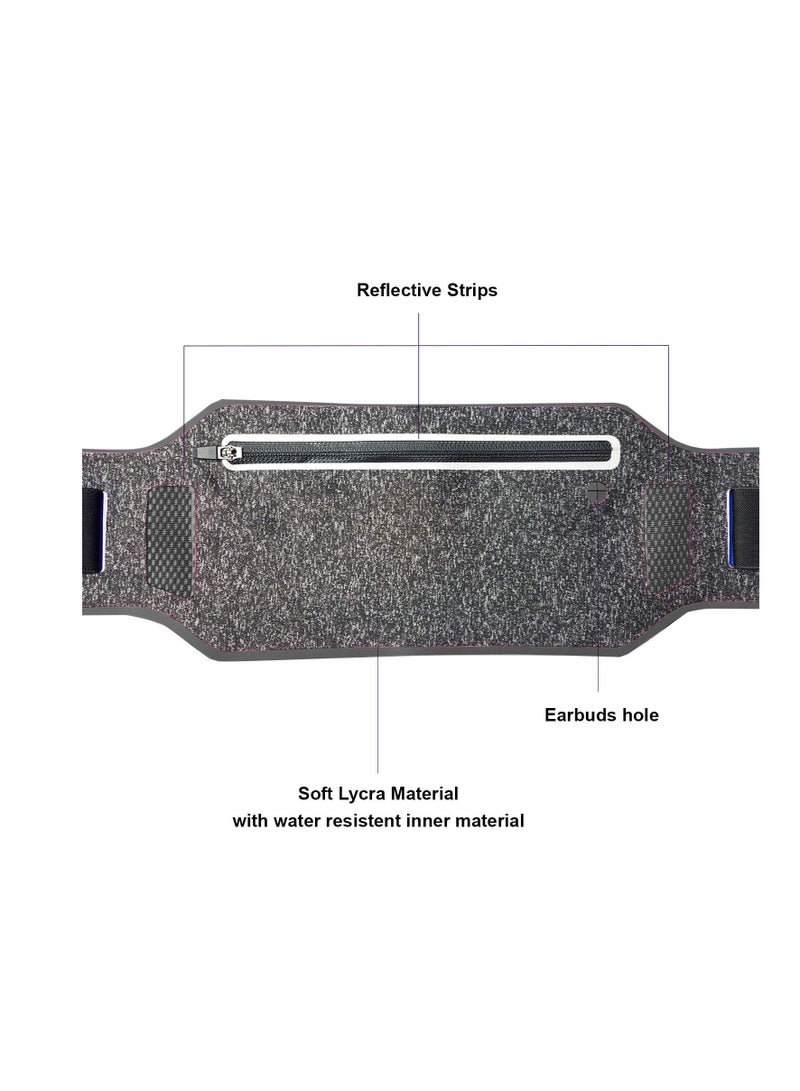 Barakah Super Slim Running Belt, Water Resistant Money Belt, Ultra Light Bounce Free Waist Pouch, Runners Belt Pocket, Money Card Holder for Running Jogging Gym Fitness Cycling Hiking - Image 4