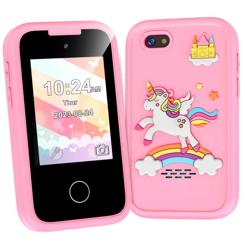 WEOLULI Kids Smart Phone Gifts Toys for Girls Boys Age 38Toddler Learning Toys with Educational Games 3 4 5 7 8 9 6 8 9 Year Old Girl Birthday Gift IdeasPink - Image 3