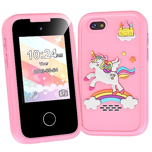WEOLULI Kids Smart Phone Gifts Toys for Girls Boys Age 38Toddler Learning Toys with Educational Games 3 4 5 7 8 9 6 8 9 Year Old Girl Birthday Gift IdeasPink - Image 1