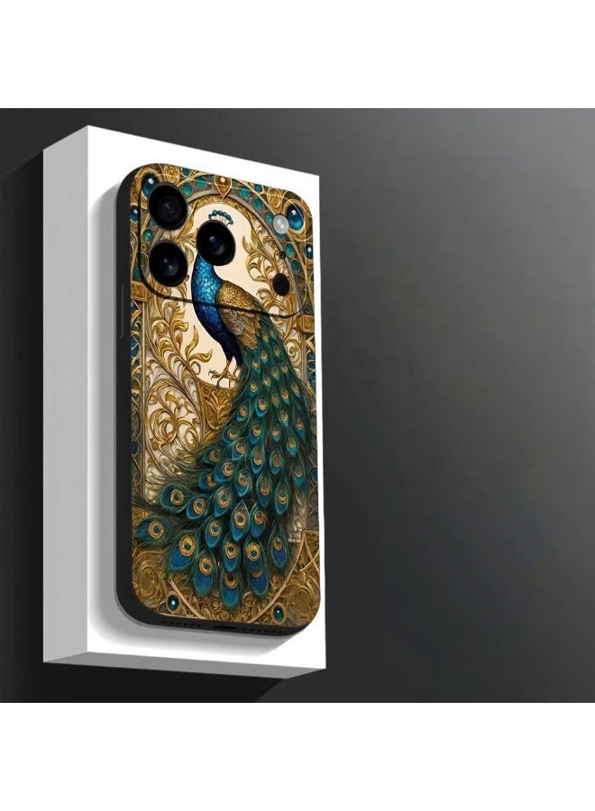 Peacock Design Case Cover, Hard PC Shield Matte Finish,For iPhone 16 Pro Max - Image 2