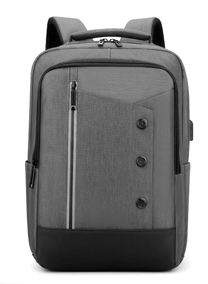 هويتك حقيبة سفر متعددة الوظائف مقاومة للماء بسعة كبيرة للاستكشاف المدرسي والخارجي، رمادي داكن - Image 1