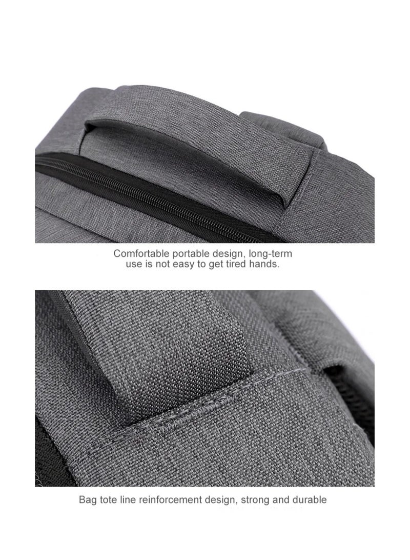 هويتك حقيبة سفر متعددة الوظائف مقاومة للماء بسعة كبيرة للاستكشاف المدرسي والخارجي، رمادي داكن - Image 5