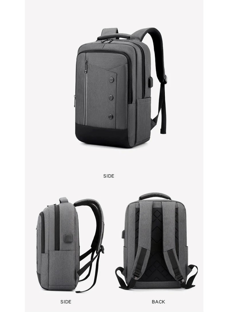 هويتك حقيبة سفر متعددة الوظائف مقاومة للماء بسعة كبيرة للاستكشاف المدرسي والخارجي، رمادي داكن - Image 4