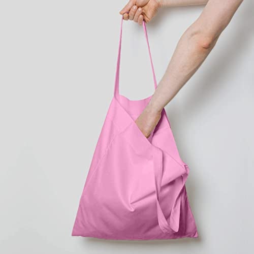 NPBAG 15 Pack 15'' X 16'' Baby Pink Cotton Tote Bags, Blank Bulk Cloth bags with 1pc of PTFE Teflon Sheet - Image 2