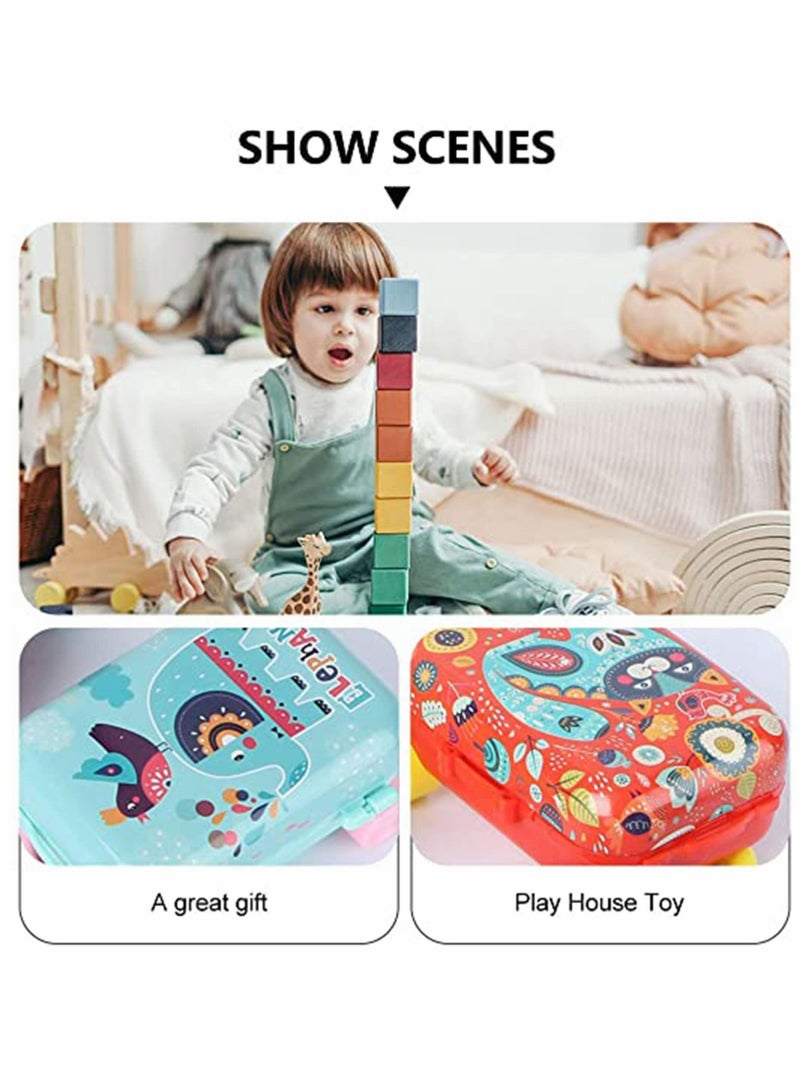 KASTWAVE 3Pcs Cute Mini Travel Suitcase Box, Candy Box, Doll Role Play Toys, Kids Dollhouse Accessories, for Barbie Wedding Decoration, Girl Pretend Yoy, Play House Toys, Girls' Coin Purse - Image 3