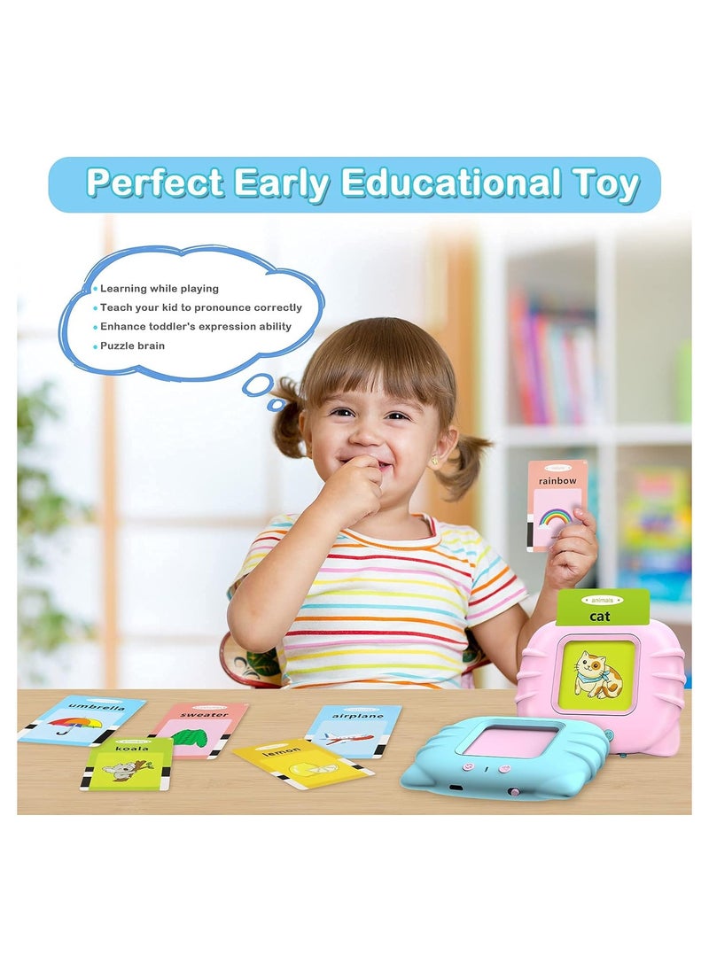 Generic Topcolor Educational Toy for Kids Listen and Learn Literacy Audible Flash Cards for Toddlers 1 2 3 4 5 6 Years Old Boys Girls Flashcards Device with 112 pcs Double-Sided Cards 224 Words  - Image 2