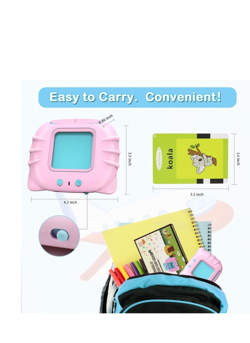 Generic Topcolor Educational Toy for Kids Listen and Learn Literacy Audible Flash Cards for Toddlers 1 2 3 4 5 6 Years Old Boys Girls Flashcards Device with 112 pcs Double-Sided Cards 224 Words  - Image 4