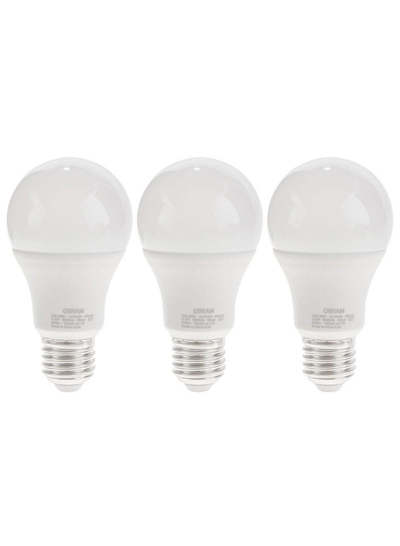 Osram E27 Classic A 60 LED Value LED Bulb Pack 8.5W Daylight