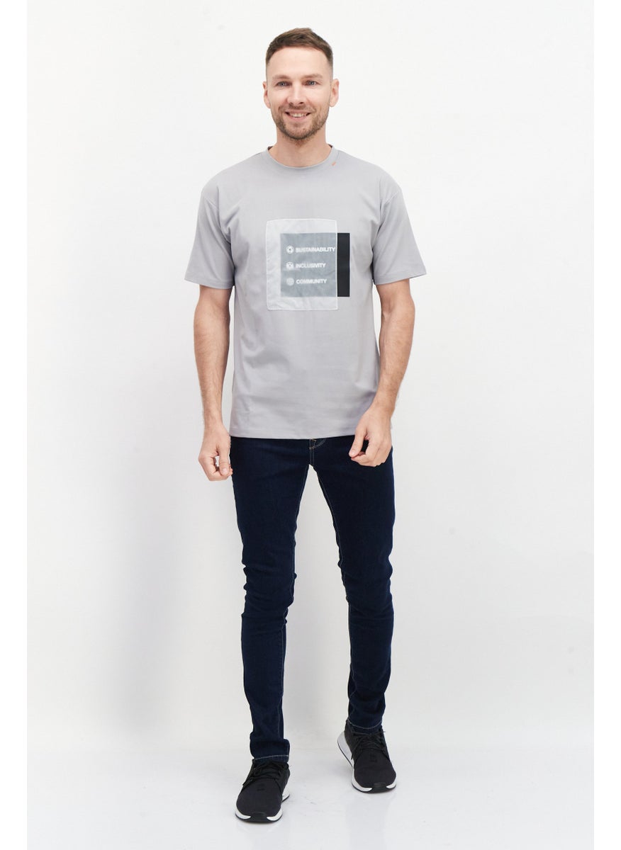 Men Crew Neck Short Sleeve Graphic Print T-Shirt, Grey - pzsku/ZE8A64AF73812A5FBCC55Z/45/_/1737642456/17bdb0cd-4595-4fe7-9a5e-a666b34a394f