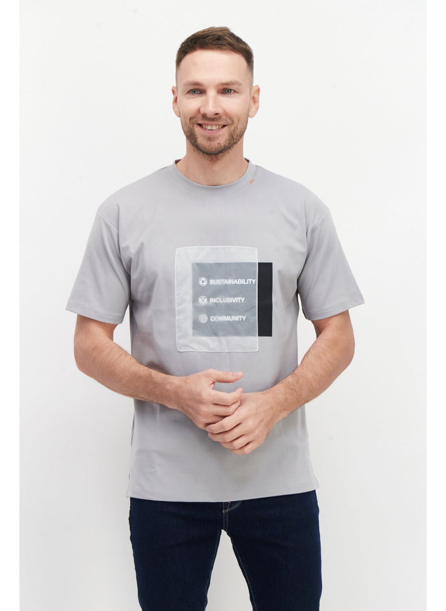 Men Crew Neck Short Sleeve Graphic Print T-Shirt, Grey - pzsku/ZE8A64AF73812A5FBCC55Z/45/_/1737642458/732b4004-3425-4670-8f89-17199c67b19d