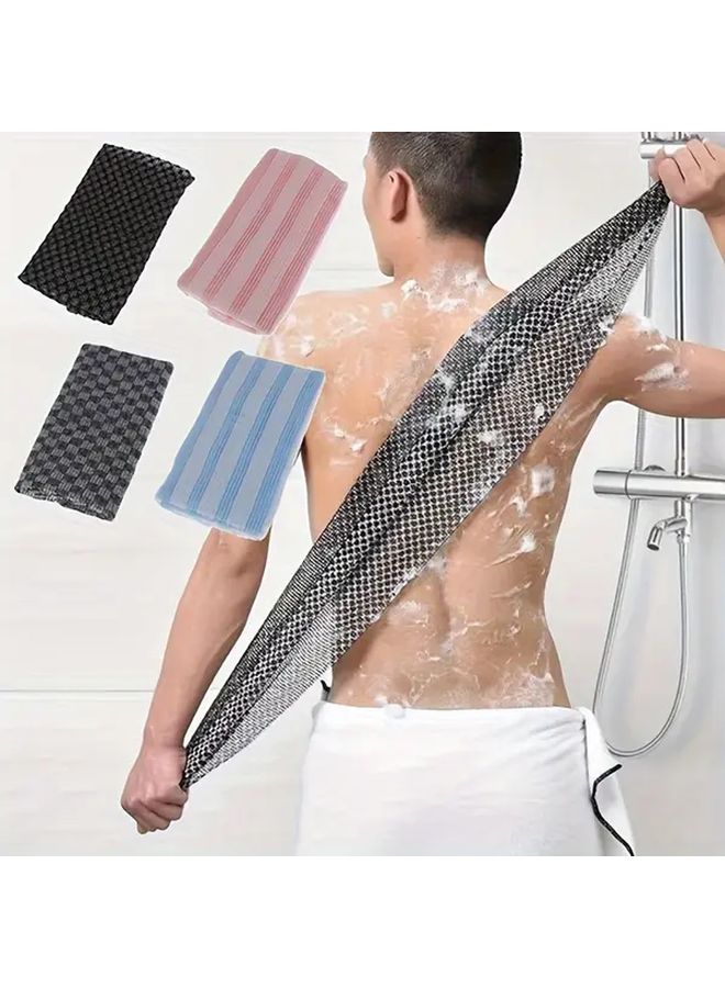 Black Japanese Exfoliating Bath Towel Double Sided Scrub And Massage Sponge - Image 2