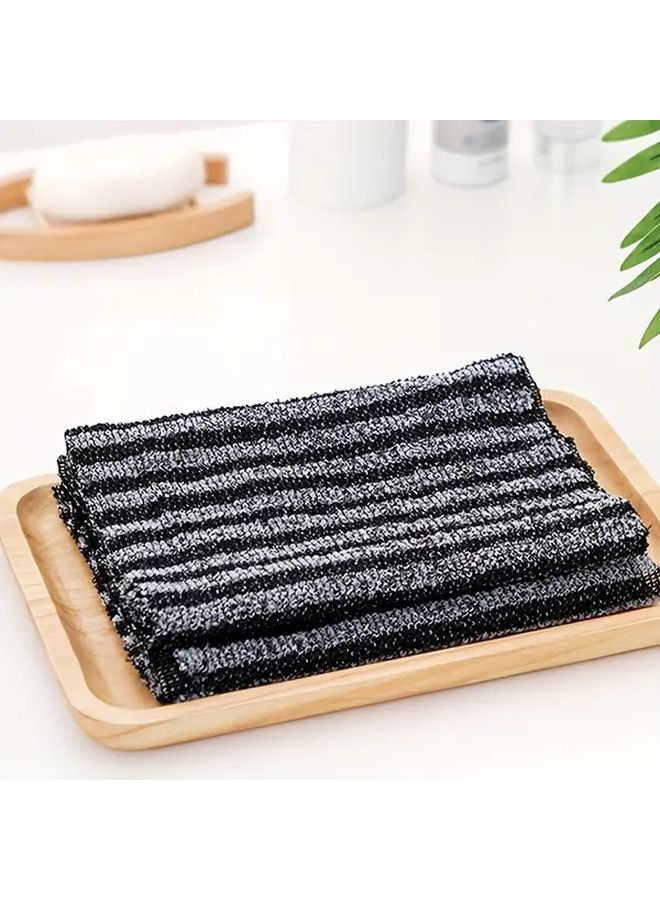 Black Japanese Exfoliating Bath Towel Double Sided Scrub And Massage Sponge - Image 1