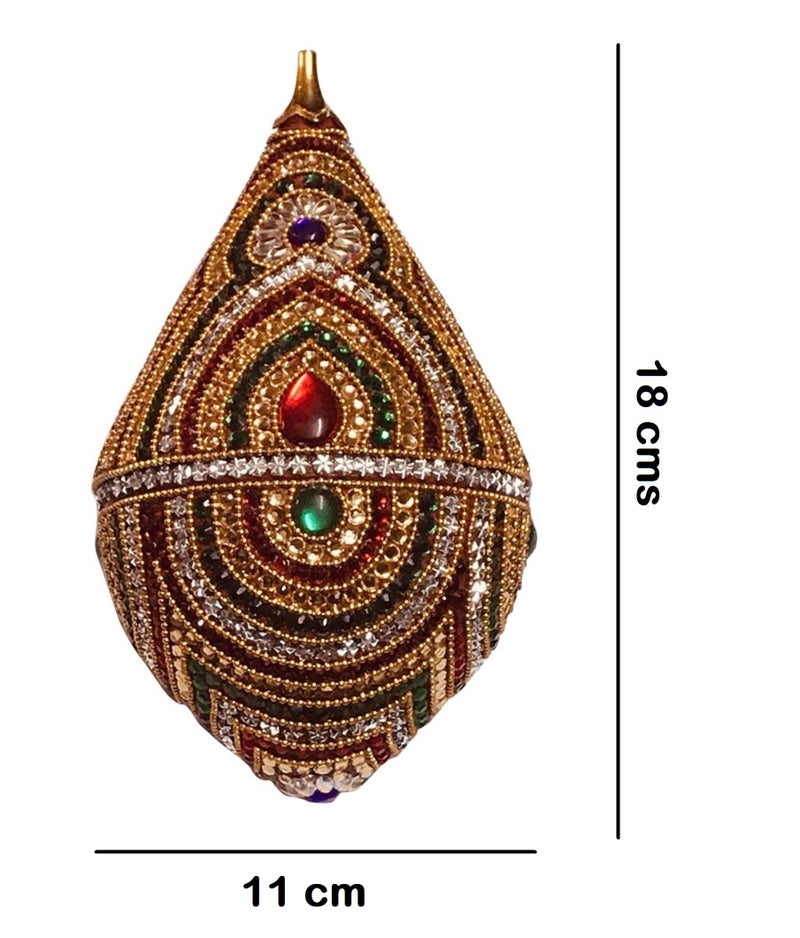 Kriwin Decorated Coconut Shagun Nariyal Packing Plastic Multi L- 18 cms W- 11 cms - Image 3